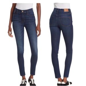 Madewell NWT Indigo 9” Mid Rise Skinny Jeans Sz 26
